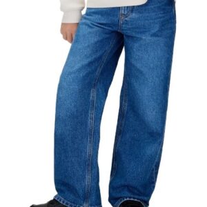 Pantalone in denim modello skater gamba larga