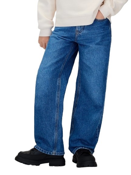 Pantalone in denim modello skater gamba larga