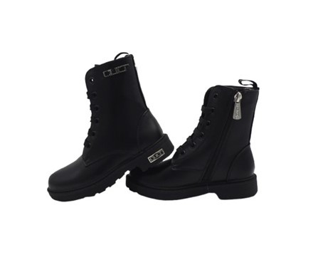 Anfibio in eco pelle con lacci e zip