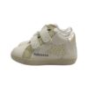Sneaker primo passo in pelle con doppio velcro