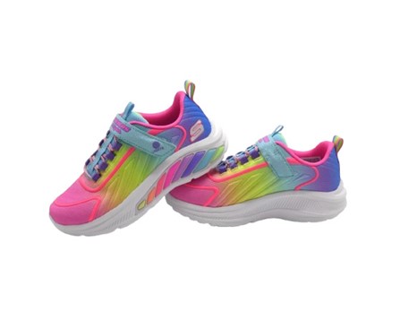 Scarpa ginnica in tessuto tecnico lacci e velcro con luc