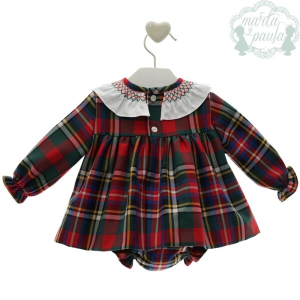 Vestito a quadri con colletto e coulotte