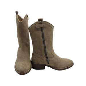 Stivale texano in eco pelle scamosciata con zip