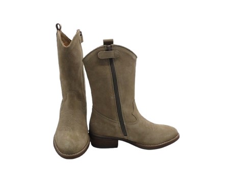 Stivale texano in eco pelle scamosciata con zip