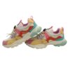 Sneaker in tessuto tecnico ed eco pelle con lacci elastici