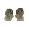 Sneaker primo passo in pelle laminata e micro glitter