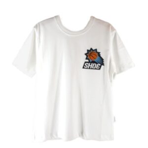 T-shirt mezza manica con applicazione effetto spugna