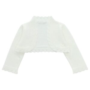 Cardigan corto con smerlo