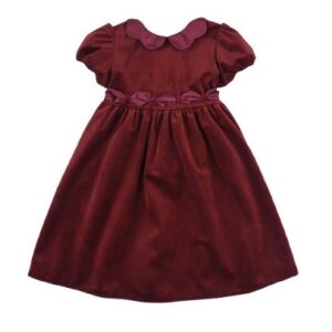 Vestito in velluto manica a palloncino