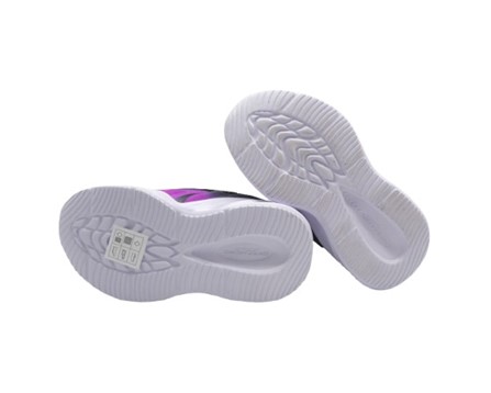 Scarpa ginnica con finti lacci e velcro con led