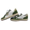 Sneaker in pelle e camoscio con doppio velcro