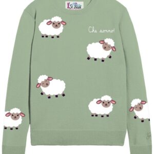 Maglione con ricamo pecorelle che sonno