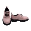 Scarpa bassa in pelle con fiocco in tulle con strass