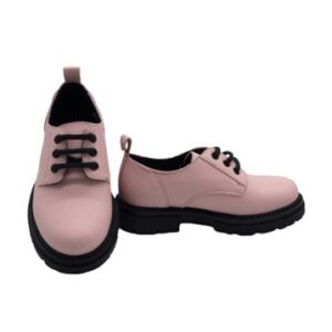 Scarpa bassa in pelle con fiocco in tulle con strass