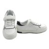Sneaker in eco pelle con velcro e lacci