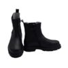 Stivaletto in pelle con elastci laterali e zip