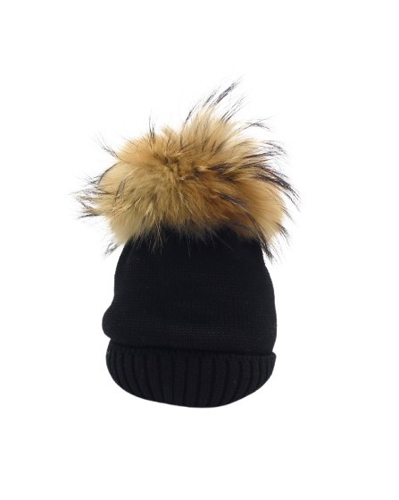 Cappello con pon pon e collo