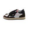 Sneaker in pelle e camoscio  con lacci
