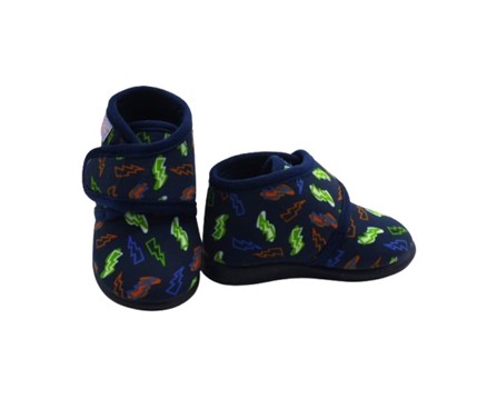 Pantofola in panno con velcro