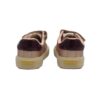 Sneaker in eco pelle metallizzata e glitter e doppio velcro