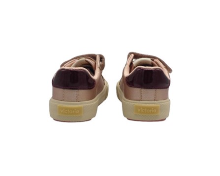 Sneaker in eco pelle metallizzata e glitter e doppio velcro