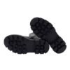 Stivale in pelle con anello laterale e zip