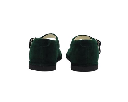 Ballerina primo passo in velluto con fibbietta laterale