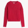 Maglione in cotone con trecce