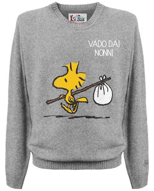 Maglione vado dai nonni woodstock snoopy