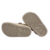 Sneaker primo passo in pelle laminata con lacci e zip