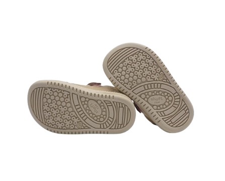 Sneaker primo passo in pelle laminata con lacci e zip