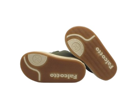 Sneaker primo passo in pelle con doppio velcro