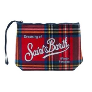 Pochette in velluto fantasia tartan