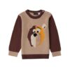 Maglione bicolor con orso
