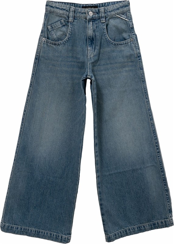 Pantalone in denim gamba larga