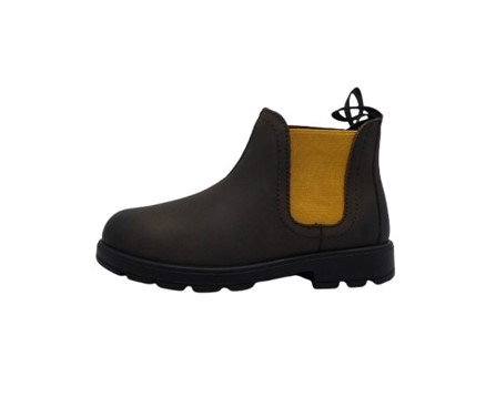 Stivaletto in pelle con elastici laterali