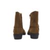 Stivale texano in camoscio con anello laterale e zip
