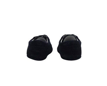 Scarpa culla in camoscio con lacci