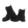 Anfibio in eco pelle con logo lacci e zip