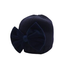 Cappello con fiocco in velluto