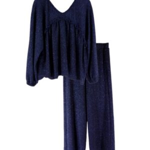 Completo casacca e pantalone con microglitter