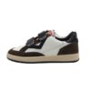 Sneaker in pelle e camoscio con doppio velcro