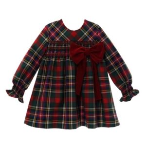 Vestito a quadri con fiocco