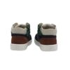 Sneaker primo passo in pelle e camoscio con lacci e zip