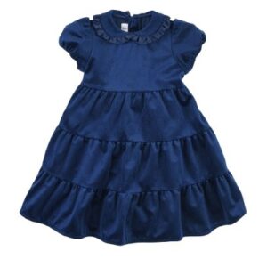 Vestito in velluto a balze