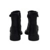 Stivaletto in pelle con anello laterale e zip