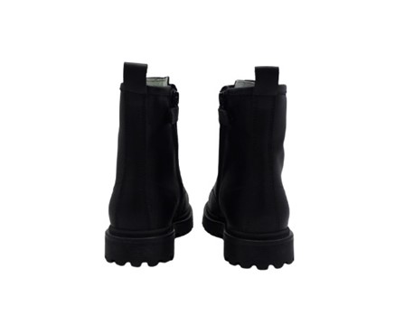 Anfibio in pelle con lacci e zip