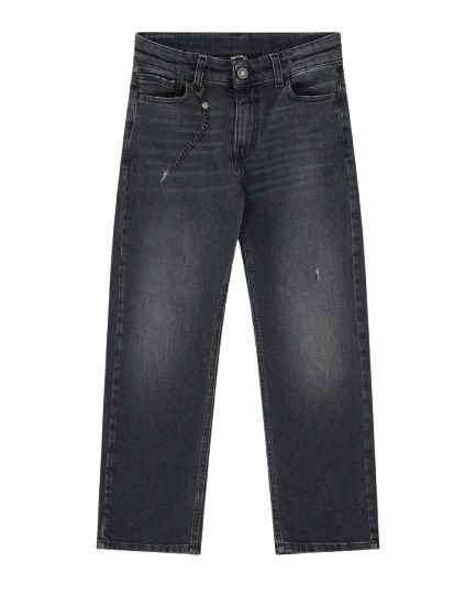 Pantaone in denim con catena