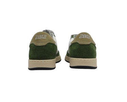 Sneaker in pelle e camoscio con doppio velcro