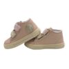 Sneaker primo passo in pelle con doppio velcro glitter